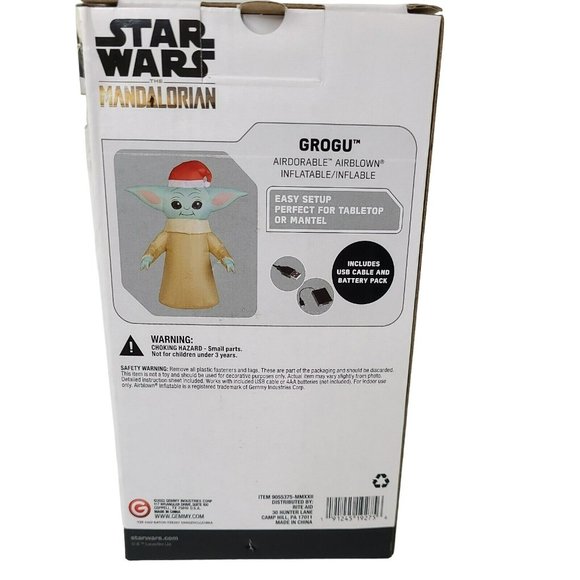 Star Wars Baby Yoda Grogu Mandalorian 24" Airblown Disney Christmas Inflatable - Picture 2 of 3